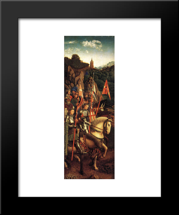 The Soldiers Of Christ 20x24 Black Modern Wood Framed Art Print Poster by van Eyck, Jan