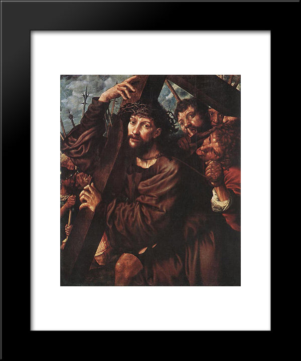 Christ Carrying The Cross 20x24 Black Modern Wood Framed Art Print Poster by Hemessen, Jan van