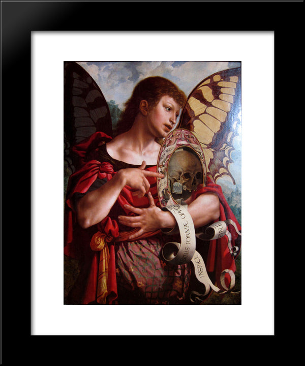 Vanity 20x24 Black Modern Wood Framed Art Print Poster by Hemessen, Jan van
