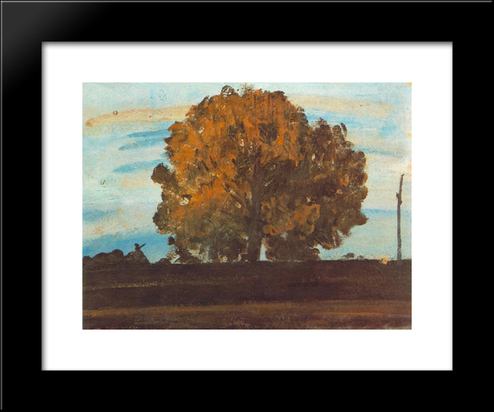 Great Tree At Martely 20x24 Black Modern Wood Framed Art Print Poster by Tornyai, Janos