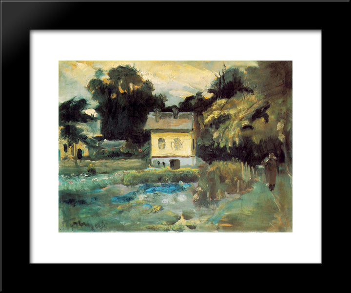 View At Szentendre 20x24 Black Modern Wood Framed Art Print Poster by Tornyai, Janos