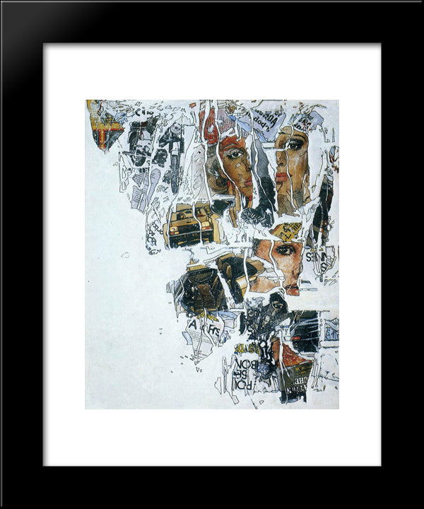 Femmes Eclatees 20x24 Black Modern Wood Framed Art Print Poster by Serpan, Jaroslav