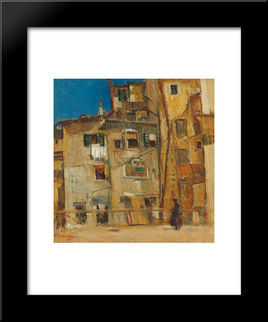 Case Din Via Ripetta 20x24 Black Modern Wood Framed Art Print Poster by Steriadi, Jean Alexandru