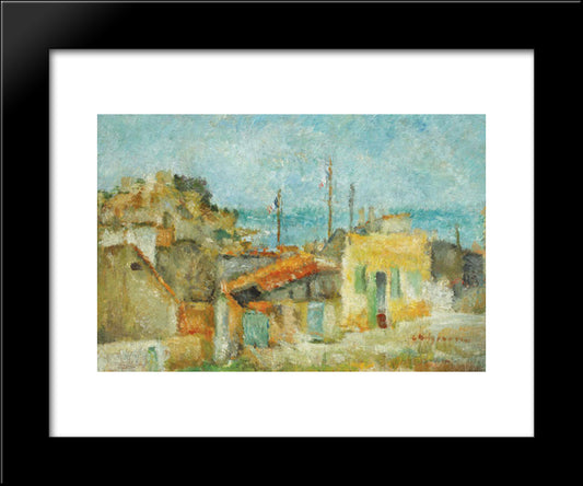 Peisaj La Cassis 20x24 Black Modern Wood Framed Art Print Poster by Steriadi, Jean Alexandru