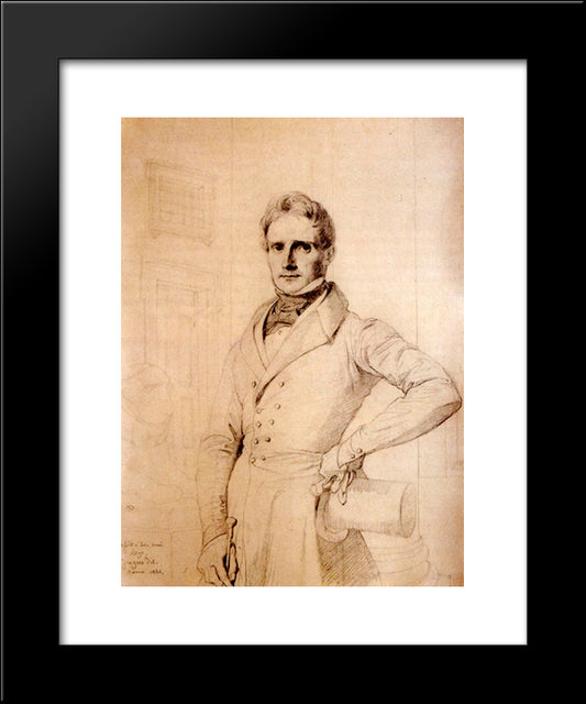 Alexis Rene Le Go 20x24 Black Modern Wood Framed Art Print Poster by Ingres, Jean Auguste Dominique