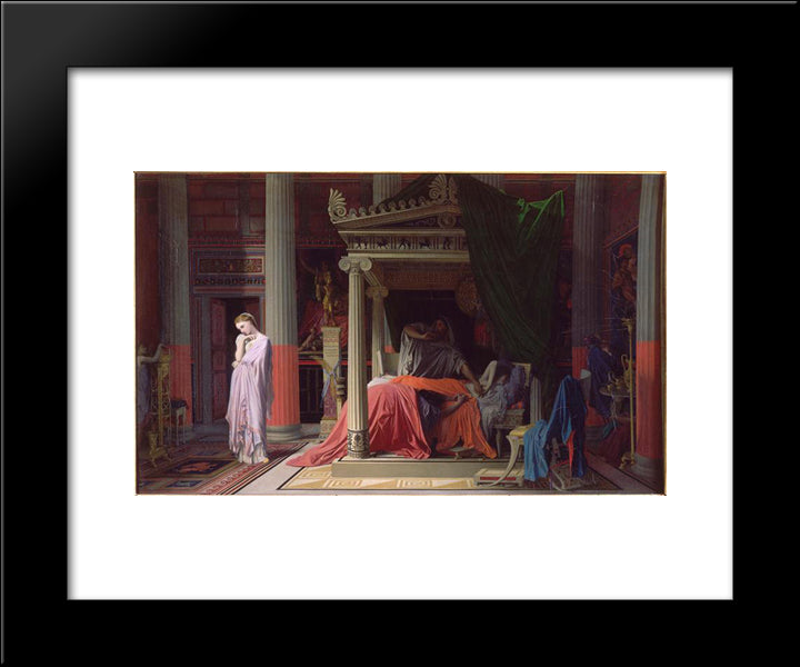 Antiochus And Stratonice 20x24 Black Modern Wood Framed Art Print Poster by Ingres, Jean Auguste Dominique
