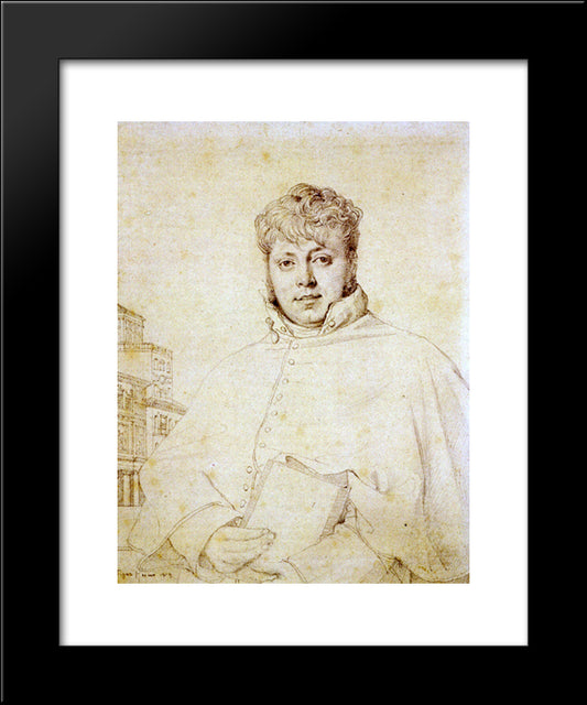 Auguste-Jean-Marie Guenepin 20x24 Black Modern Wood Framed Art Print Poster by Ingres, Jean Auguste Dominique