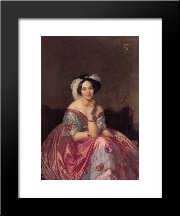 Baronesss Betty De Rothschild 20x24 Black Modern Wood Framed Art Print Poster by Ingres, Jean Auguste Dominique