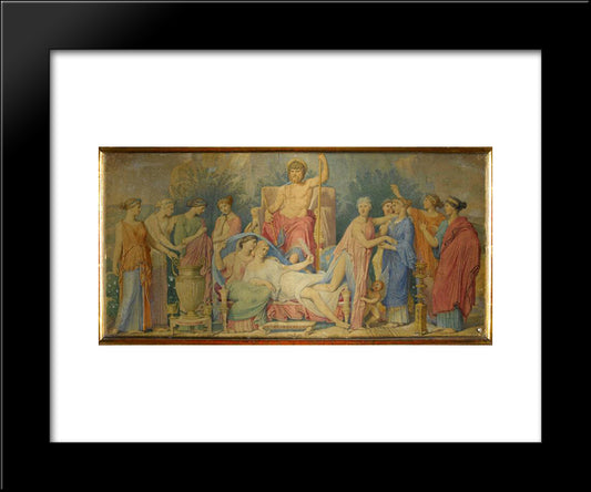 Birth Of The Muses 20x24 Black Modern Wood Framed Art Print Poster by Ingres, Jean Auguste Dominique