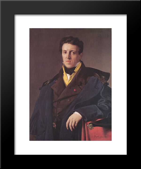 Charles-Marie-Jean-Baptiste Marcotte (Marcotte D'Argenteuil) 20x24 Black Modern Wood Framed Art Print Poster by Ingres, Jean Auguste Dominique