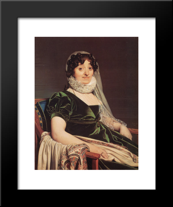 Comtes De Tournon, Nee Genevieve De Seytres Caumont 20x24 Black Modern Wood Framed Art Print Poster by Ingres, Jean Auguste Dominique
