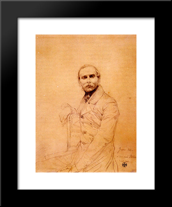 Franz Adolf Von Stuerler 20x24 Black Modern Wood Framed Art Print Poster by Ingres, Jean Auguste Dominique