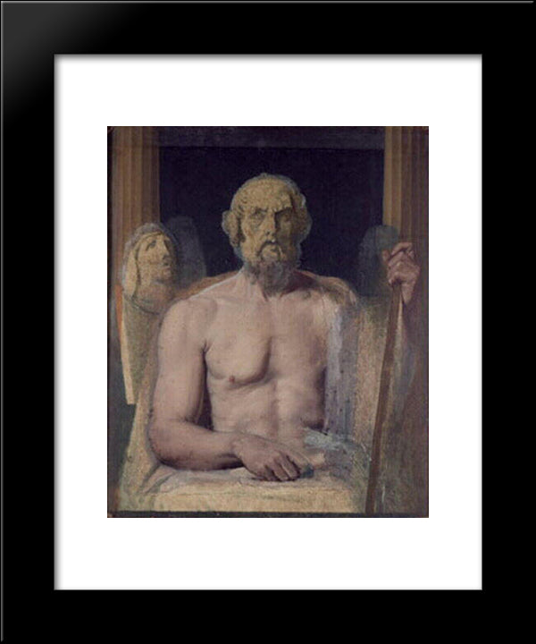 Homer And Orpheus 20x24 Black Modern Wood Framed Art Print Poster by Ingres, Jean Auguste Dominique