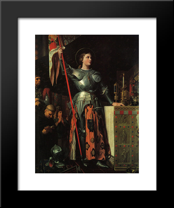 Joan Of Arc On Corronation Of Charles Vii In The Cathedral Of Reims 20x24 Black Modern Wood Framed Art Print Poster by Ingres, Jean Auguste Dominique