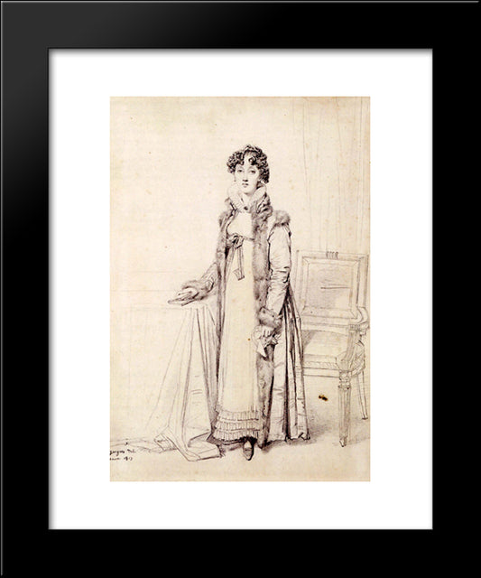 Lady William Henry Cavendish Bentinck, Born Lady Mary Acheson 20x24 Black Modern Wood Framed Art Print Poster by Ingres, Jean Auguste Dominique