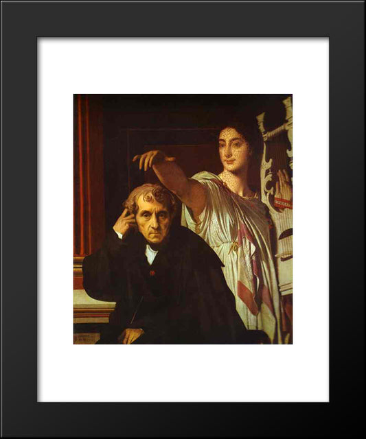 Luigi Cherubini And The Muse Of Lyric Poetry 20x24 Black Modern Wood Framed Art Print Poster by Ingres, Jean Auguste Dominique