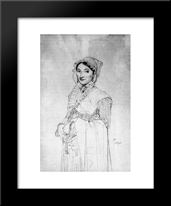 Madame Charles Hayard, Born Jeanne Susanne 20x24 Black Modern Wood Framed Art Print Poster by Ingres, Jean Auguste Dominique