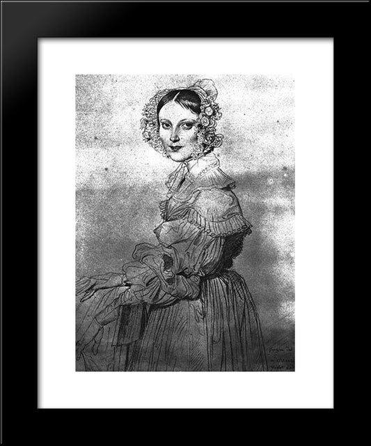 Madame Eugene Viollet Le Duc 20x24 Black Modern Wood Framed Art Print Poster by Ingres, Jean Auguste Dominique