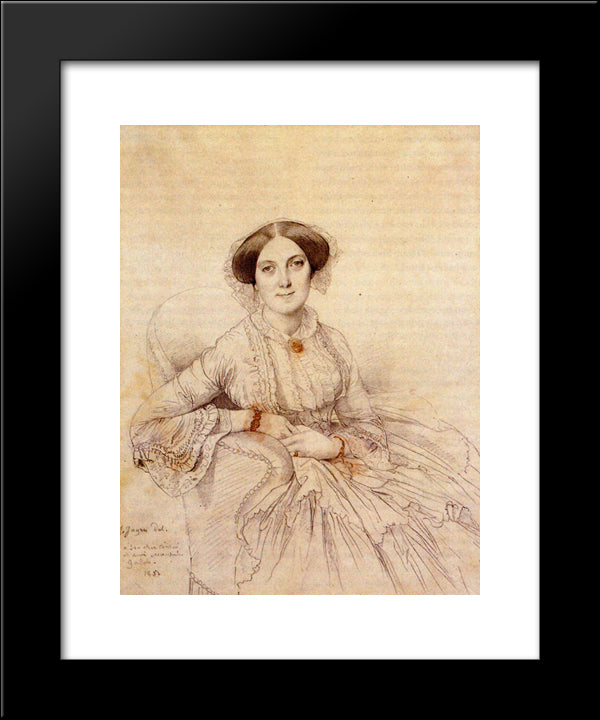 Madame Felix Gallois, Born Nathalie Rose Joachime Bochet 20x24 Black Modern Wood Framed Art Print Poster by Ingres, Jean Auguste Dominique