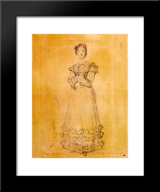 Madame Jacquelles Louis Leblanc, Born Francoise Poncelle 20x24 Black Modern Wood Framed Art Print Poster by Ingres, Jean Auguste Dominique