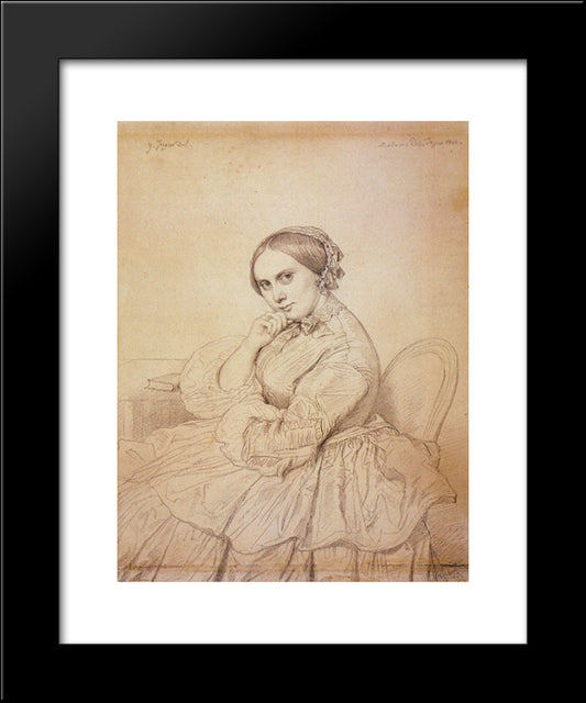 Madame Jean Auguste Dominique Ingres, Born Delphine Ramel 20x24 Black Modern Wood Framed Art Print Poster by Ingres, Jean Auguste Dominique