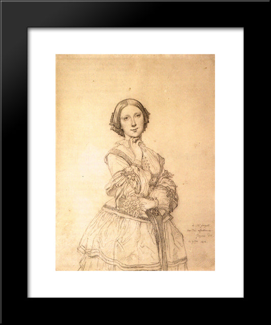 Mademoiselle Cecile Panckoucke 20x24 Black Modern Wood Framed Art Print Poster by Ingres, Jean Auguste Dominique