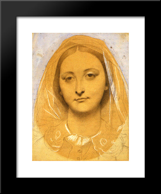 Mademoiselle Mary De Borderieux 20x24 Black Modern Wood Framed Art Print Poster by Ingres, Jean Auguste Dominique