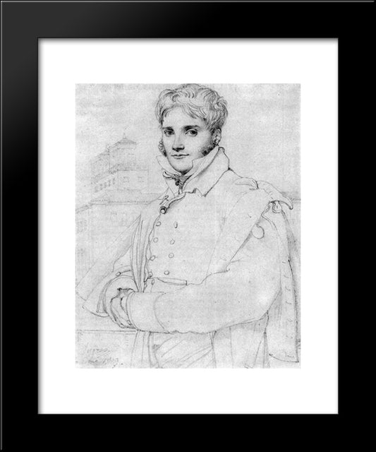 Merry Joseph Blondel 20x24 Black Modern Wood Framed Art Print Poster by Ingres, Jean Auguste Dominique