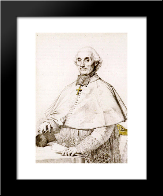 Monsignor Gabriel Cortois De Pressigny 20x24 Black Modern Wood Framed Art Print Poster by Ingres, Jean Auguste Dominique