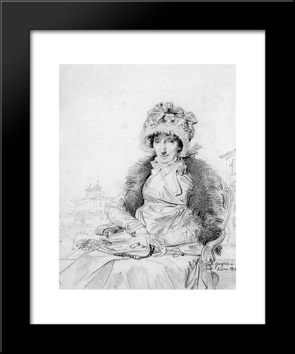 Mrs John Mackie, Born Dorothea Sophia De Champs 20x24 Black Modern Wood Framed Art Print Poster by Ingres, Jean Auguste Dominique