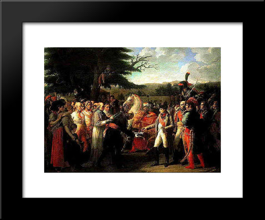 Napoleon Receives The Keys Of Vienna 20x24 Black Modern Wood Framed Art Print Poster by Ingres, Jean Auguste Dominique