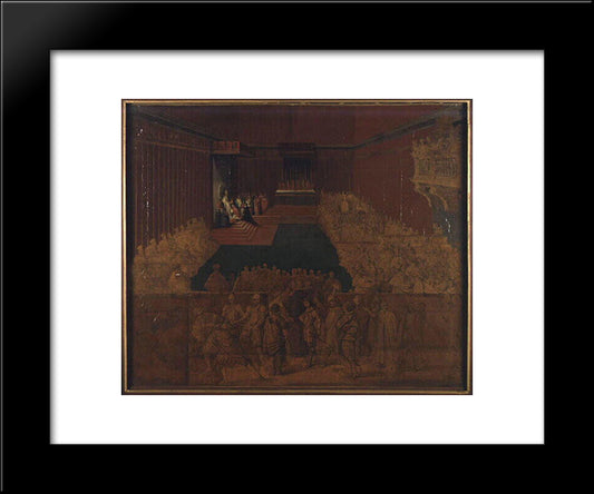 Nomination By Pope Urban Viii Barberini, Taddeo 20x24 Black Modern Wood Framed Art Print Poster by Ingres, Jean Auguste Dominique