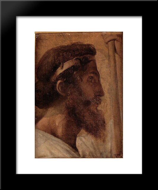 Pisistratus Head And Left Hand Of Alcibiades 20x24 Black Modern Wood Framed Art Print Poster by Ingres, Jean Auguste Dominique