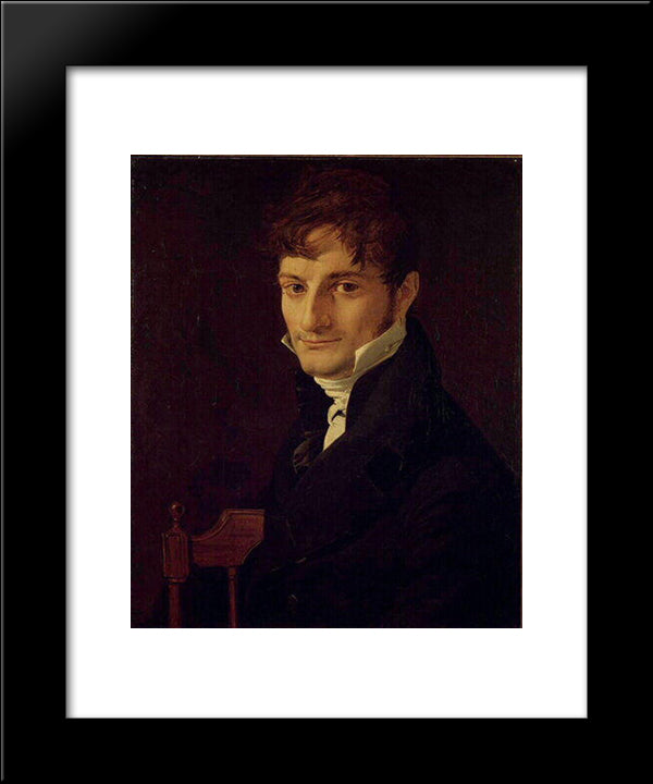 Portrait Belveze 20x24 Black Modern Wood Framed Art Print Poster by Ingres, Jean Auguste Dominique