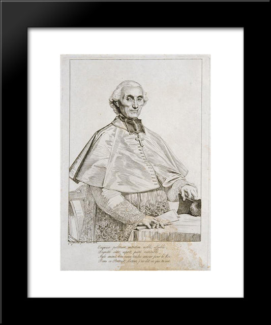 Portrait Of Bishop Persigny 20x24 Black Modern Wood Framed Art Print Poster by Ingres, Jean Auguste Dominique