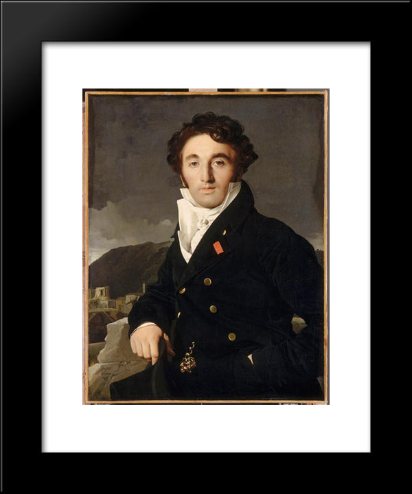 Portrait Of Charles-Joseph-Laurent Cordier 20x24 Black Modern Wood Framed Art Print Poster by Ingres, Jean Auguste Dominique