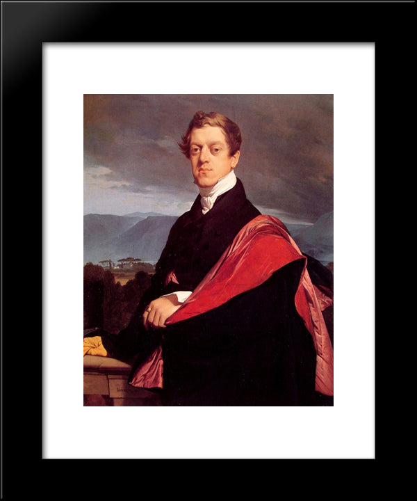 Portrait Of Count Nikolay Gouriev 20x24 Black Modern Wood Framed Art Print Poster by Ingres, Jean Auguste Dominique