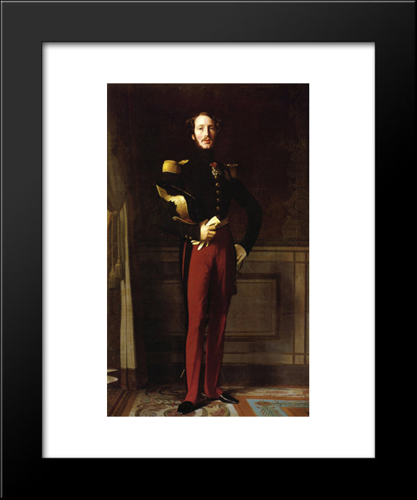 Portrait Of Ferdinand-Philippe, Duke Of Orleans 20x24 Black Modern Wood Framed Art Print Poster by Ingres, Jean Auguste Dominique