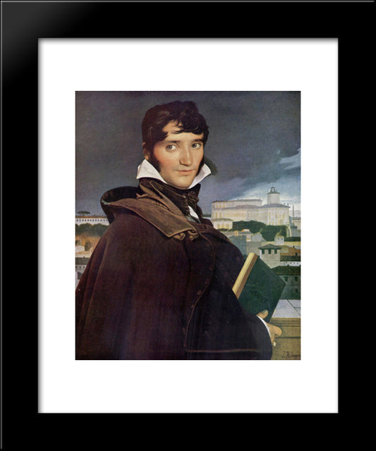 Portrait Of Francois-Marius Granet 20x24 Black Modern Wood Framed Art Print Poster by Ingres, Jean Auguste Dominique