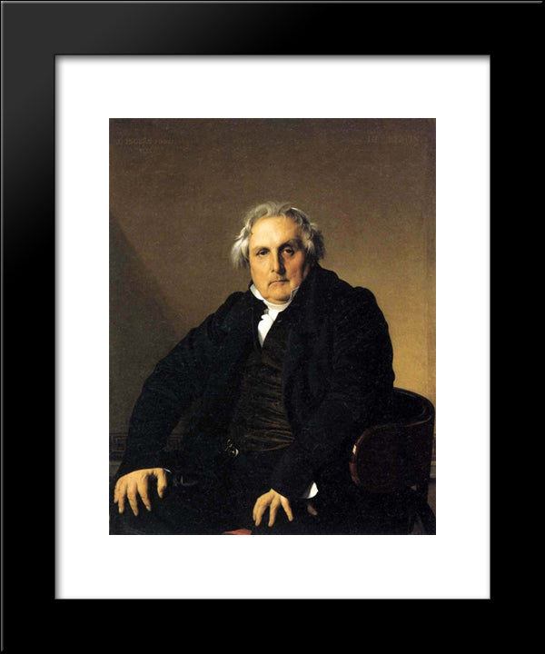 Portrait Of French Journalist Louis-Francois Bertin 20x24 Black Modern Wood Framed Art Print Poster by Ingres, Jean Auguste Dominique