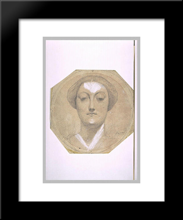 Portrait Of Isabella Hittorff 20x24 Black Modern Wood Framed Art Print Poster by Ingres, Jean Auguste Dominique