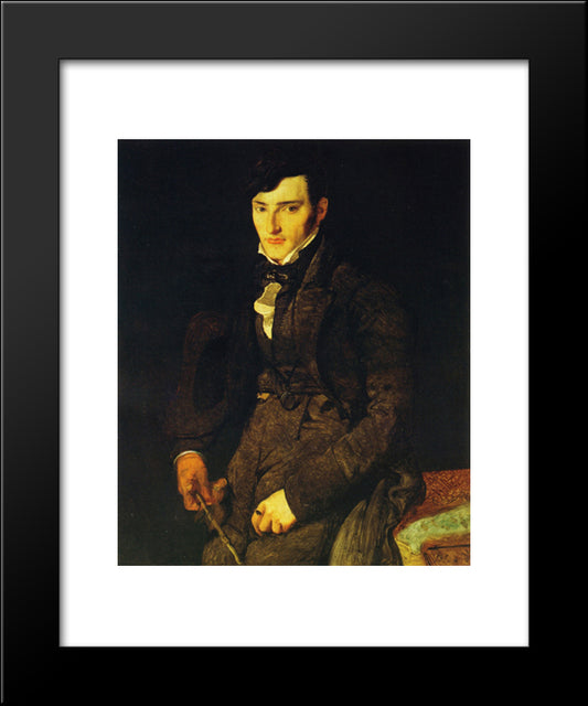 Portrait Of Jean-Pierre-Francois Gilibert 20x24 Black Modern Wood Framed Art Print Poster by Ingres, Jean Auguste Dominique