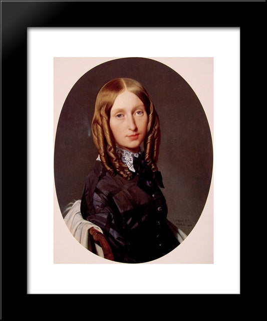 Portrait Of Madame Frederic Reiset 20x24 Black Modern Wood Framed Art Print Poster by Ingres, Jean Auguste Dominique