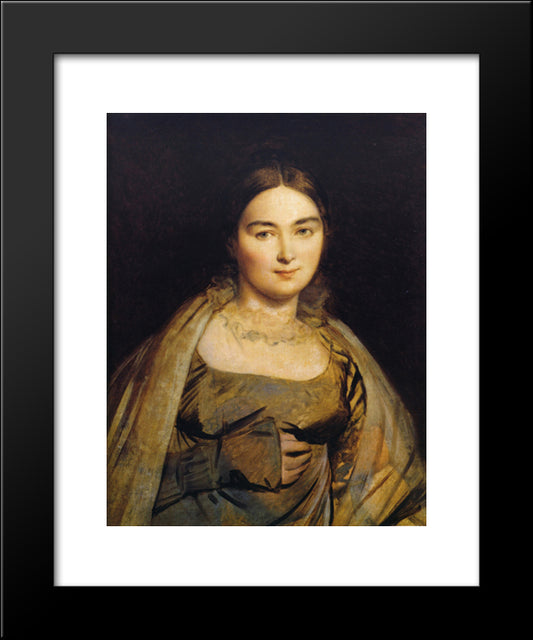 Portrait Of Madame Ingres 20x24 Black Modern Wood Framed Art Print Poster by Ingres, Jean Auguste Dominique