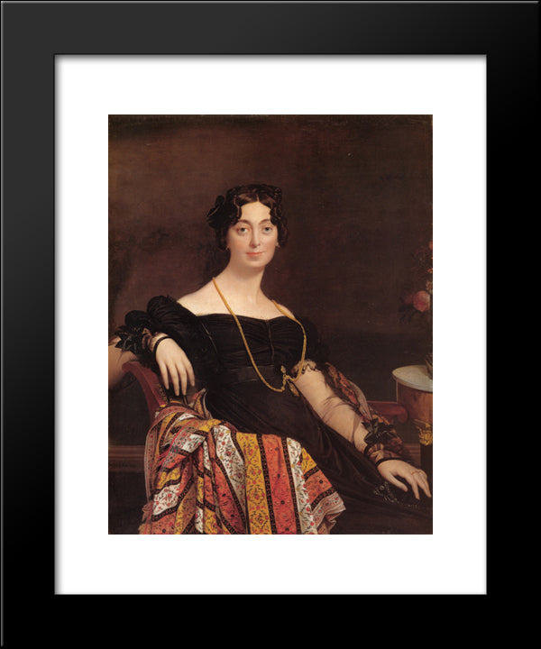 Portrait Of Madame Leblanc 20x24 Black Modern Wood Framed Art Print Poster by Ingres, Jean Auguste Dominique