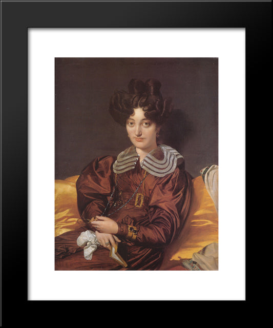 Portrait Of Madame Marcotte De Sainte-Marie 20x24 Black Modern Wood Framed Art Print Poster by Ingres, Jean Auguste Dominique