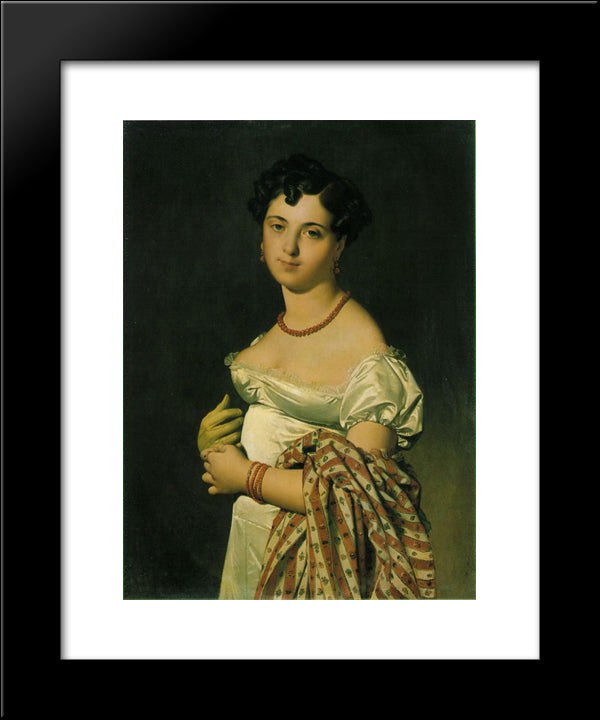 Portrait Of Madame Panckoucke 20x24 Black Modern Wood Framed Art Print Poster by Ingres, Jean Auguste Dominique