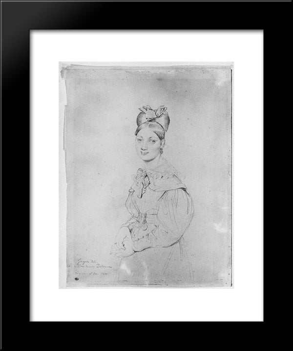 Portrait Of Miss Bonnard 20x24 Black Modern Wood Framed Art Print Poster by Ingres, Jean Auguste Dominique