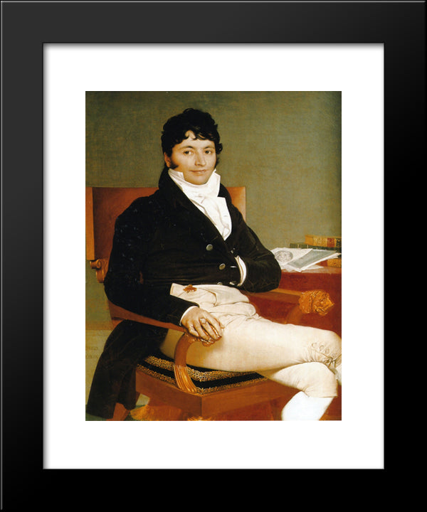 Portrait Of Monsieur Riviere 20x24 Black Modern Wood Framed Art Print Poster by Ingres, Jean Auguste Dominique