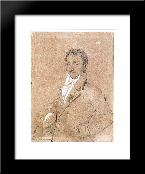 Portrait Of Mr. Foureau 20x24 Black Modern Wood Framed Art Print Poster by Ingres, Jean Auguste Dominique